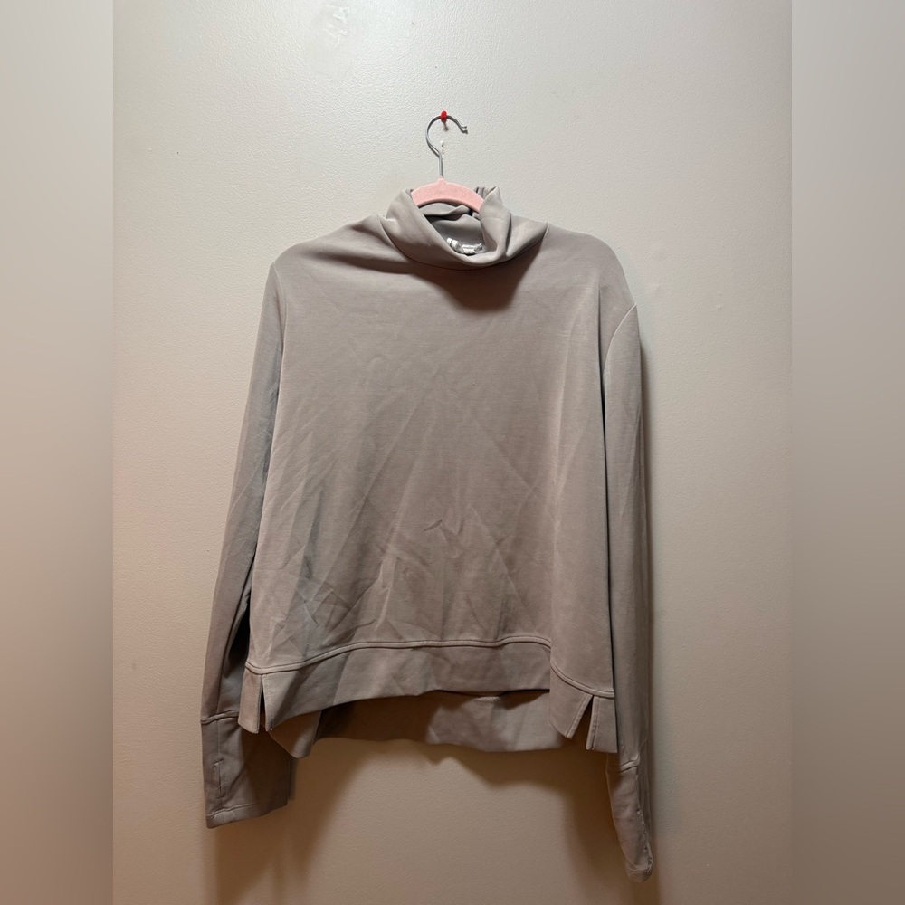Gray Turtleneck Top